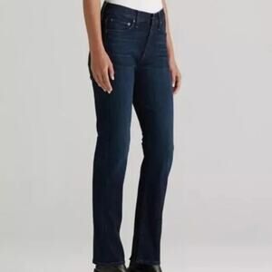 Edwin Women's Elin High Rise Straight Leg Denim Jeans L.U.V. Dark Wash 25 New